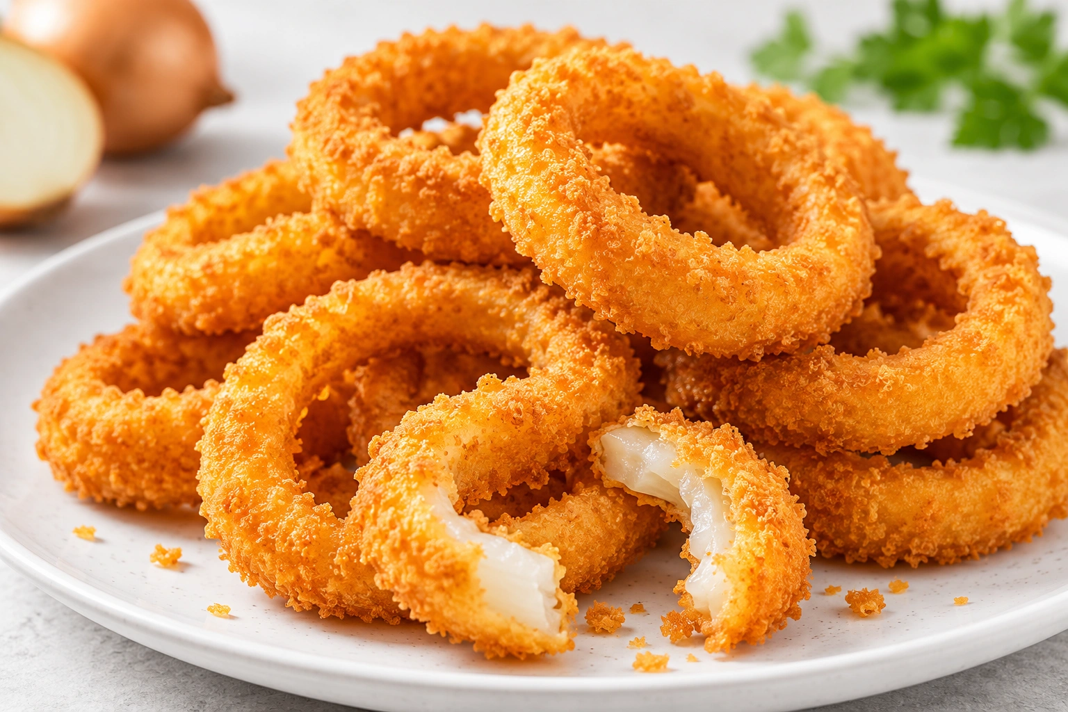 Crispy onion rings